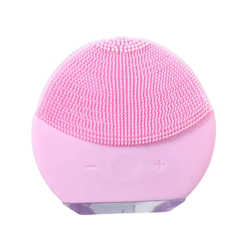 Dispozitiv de masaj si curatare a tenului din silicon hipoalergenic, 8 trepte intensitate, impermeabil, roz, Selling Depot