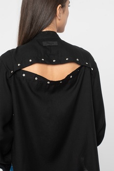 Diesel, Camasa de lyocell cu buzunare pe piept C-Super, Negru Diesel, Camasa de lyocell cu buzunare pe piept C-Super, Negru