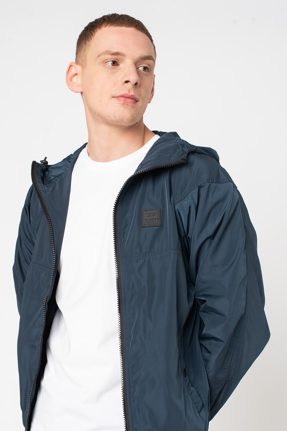 Diesel, Jacheta usoara cu gluga ajustabila J-Ethan-Ka, Bleumarin