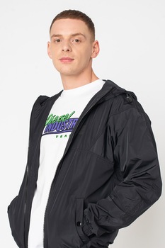 Diesel, Jacheta usoara cu gluga ajustabila J-Ethan-Ka, Negru Diesel, Jacheta usoara cu gluga ajustabila J-Ethan-Ka, Negru