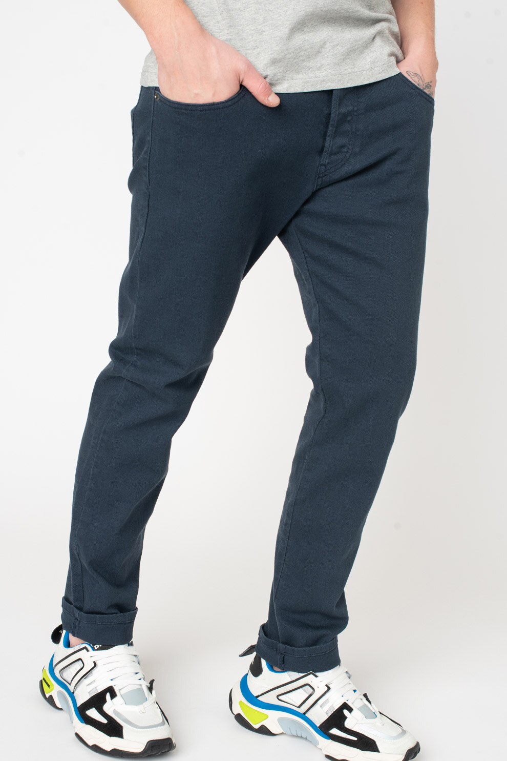 Diesel, Blugi cu 5 buzunare Yennox, Albastru petrol, W33-L32