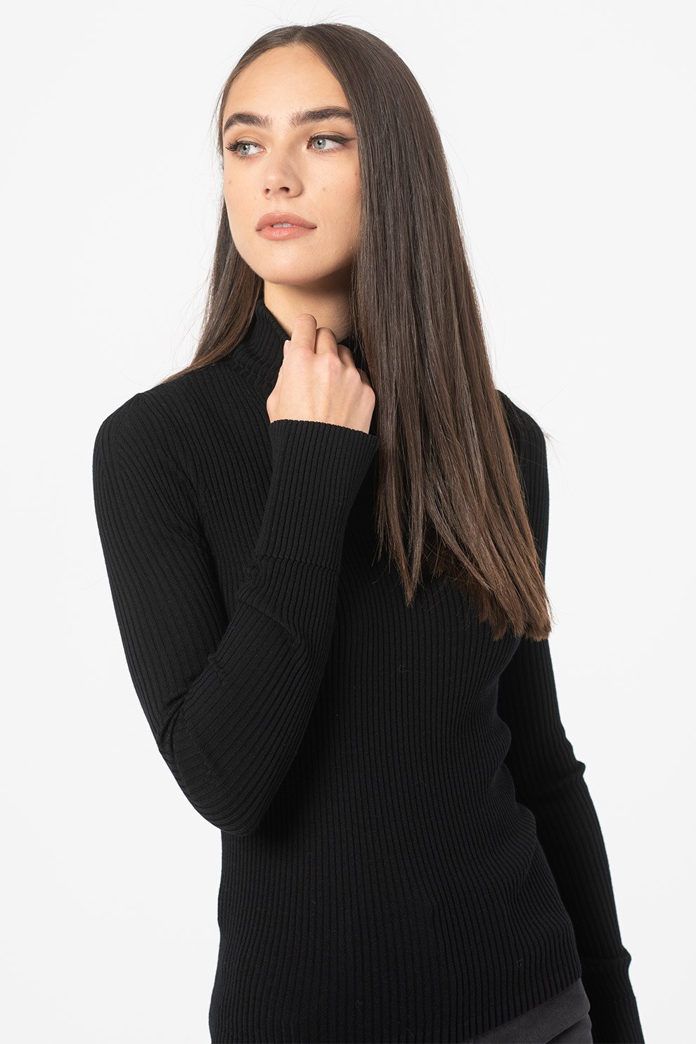 Diesel, Pulover striat din lana Kimberly, Negru, M