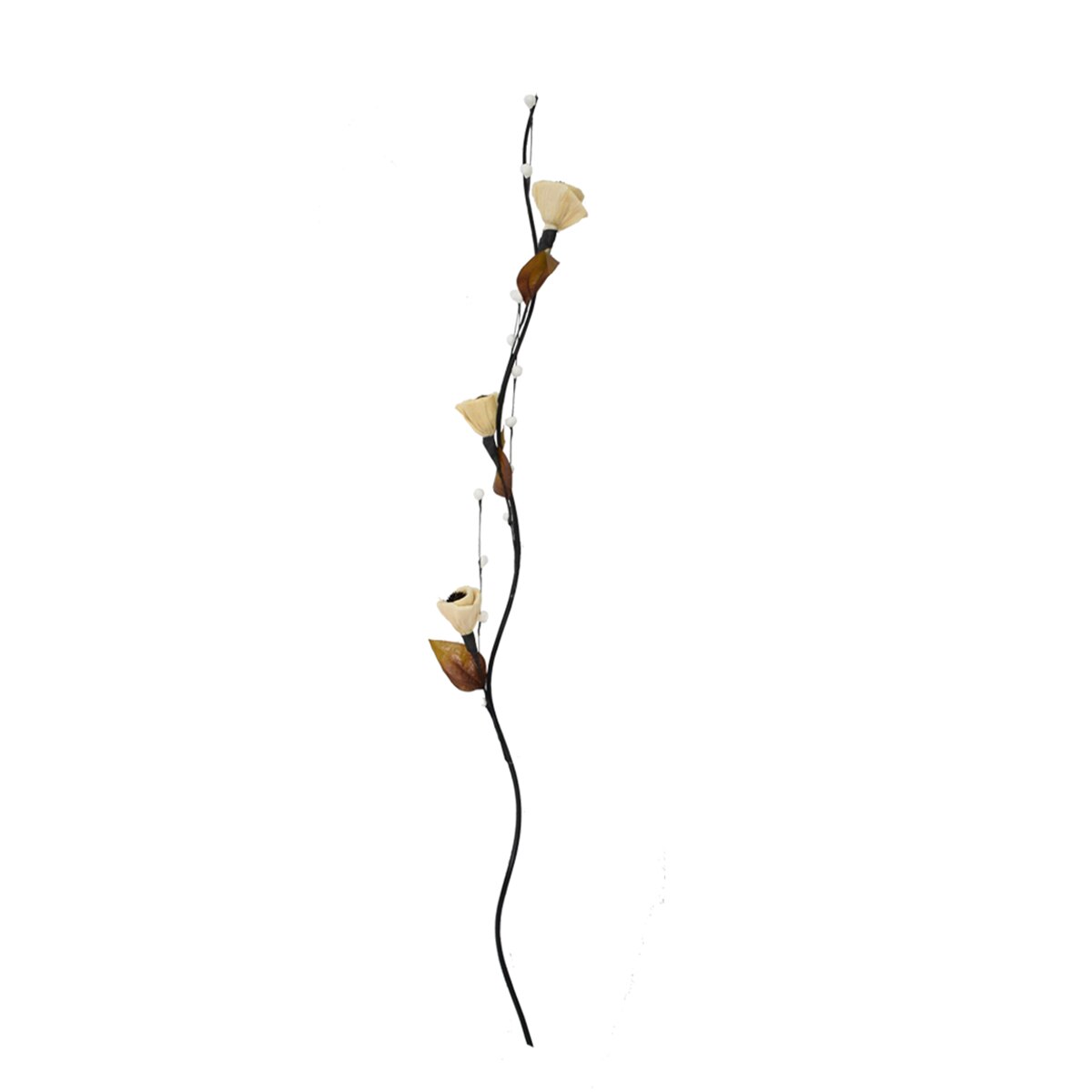Set 5 plante artificiale din lemn, Naimeed D3024, culoare Crem 158 x 10 cm