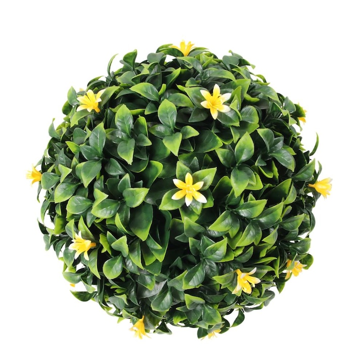 Sfera decorativa din plante artificiale cu flori galbene Ø 25 cm