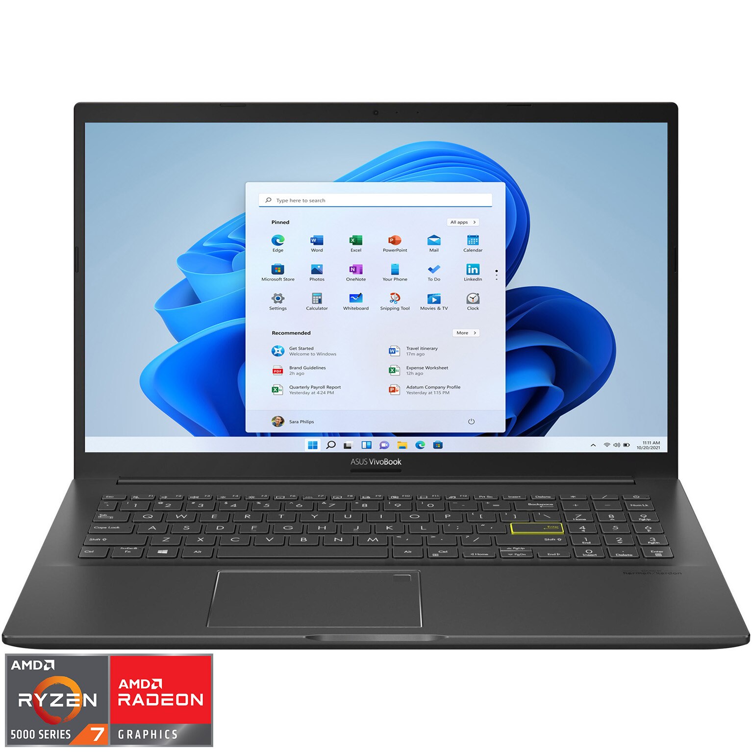 Laptop ASUS VivoBook 15 M513UA cu procesor AMD Ryzen™ 7 5700U