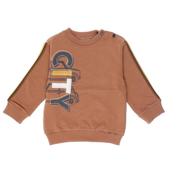 Hanorac pentru baieti, culoare maro, colectia Explore The City 4703 Hanorac pentru baieti, culoare maro, colectia Explore The City 4703