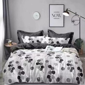 Set lenjerie Forest pentru pat dublu, 4 piese, cearsaf 230x250, 2 fete perna si pilota, 100% bumbac Set lenjerie Forest pentru pat dublu, 4 piese, cearsaf 230x250, 2 fete perna si pilota, 100% bumbac