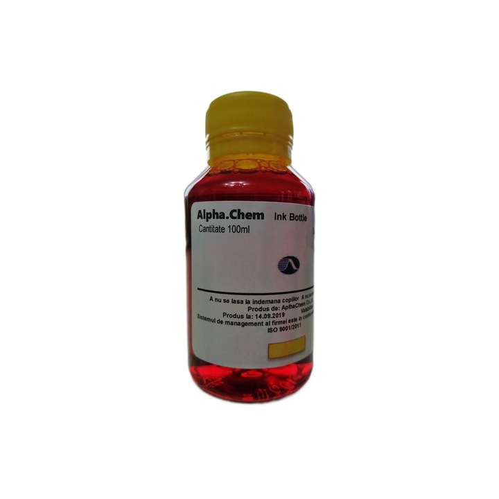 Flacon Cerneala AlphaChem Compatibil Canon 1x100ml GI-490Y Galben