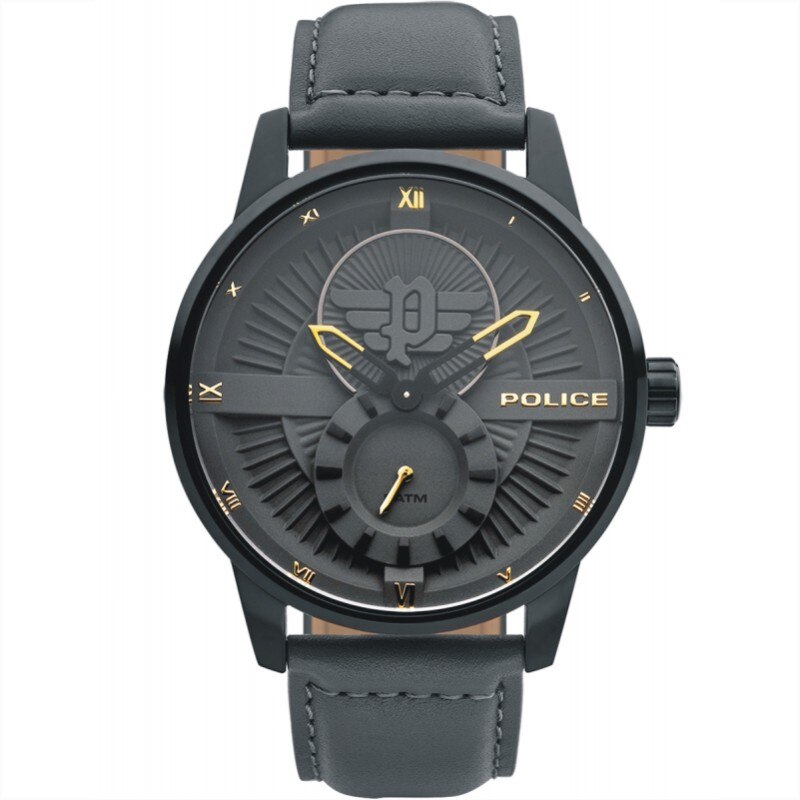 Ceas Police barbatesc PEWJA2110101, negru, carcasa inox, 48mm