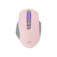 Mouse Gaming cu fir White Shark GARETH, 6.400 DPI, 125Hz, 32IPS, 12G, Chipset SUNPLUS 192, Switch-uri HUANO, Butoane Programabile, RGB LED, Cablu braided 1,8m, 138gr., Powder Coating, Alb