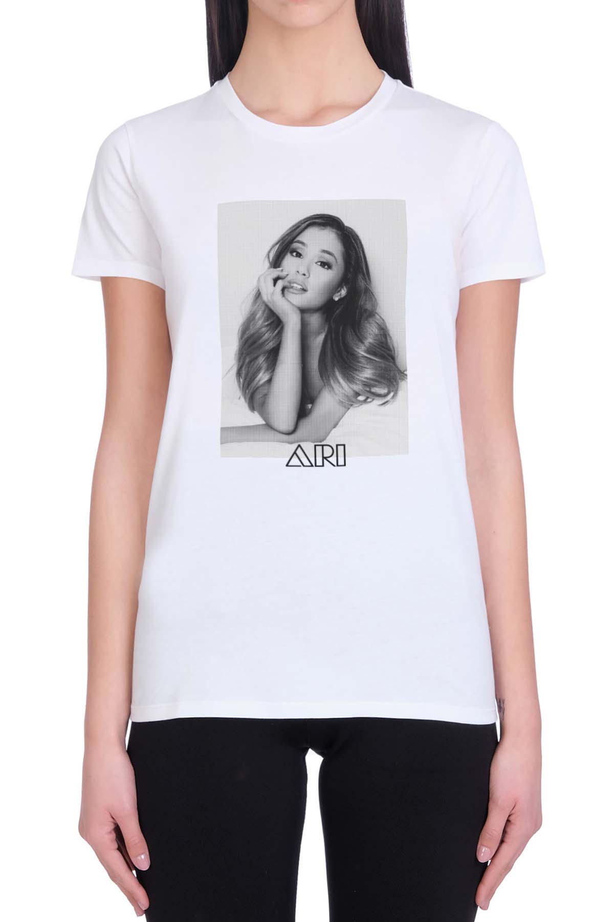 Tricou Ariana Grande, ARI, Alb, Alb