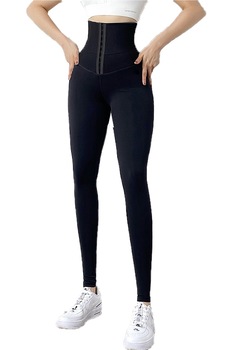 Colanti modelatori, cu corset, talie viespe, Negru Colanti modelatori, cu corset, talie viespe, Negru