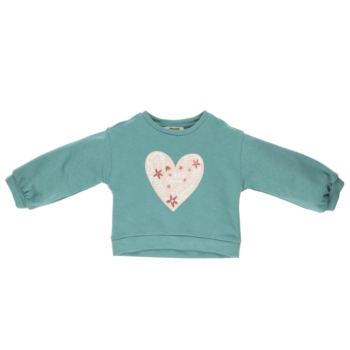 Hanorac pentru fete, culoare verde, colectia Wild Flower 4784