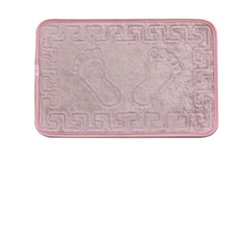 Covoras baie 40x60 cm, Alessia Home, Footprint - Roz Pudra