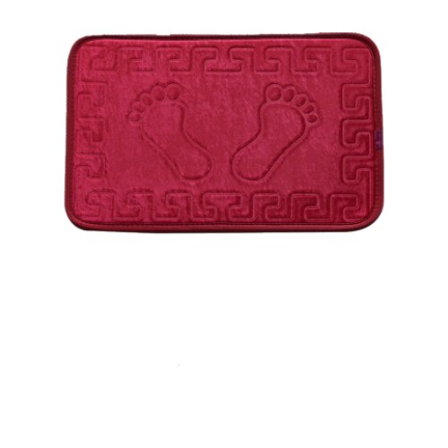 Covoras baie 40x60 cm, Alessia Home, Footprint - Rosu