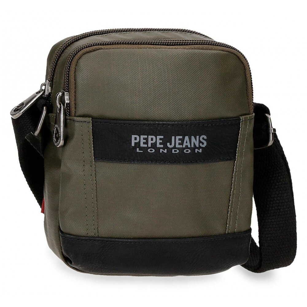 Geanta umar 2 compartimente, Pepe Jeans Paxton, kaki, 12x15x3.5 cm
