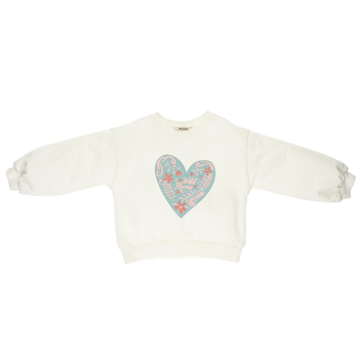 Hanorac pentru fete, culoare alba, colectia Wild Flower 4779