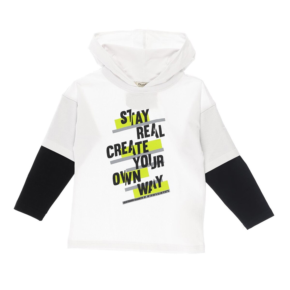 Hanorac pentru baieti, culoare alba, coletia Enjoy&Roll 4770