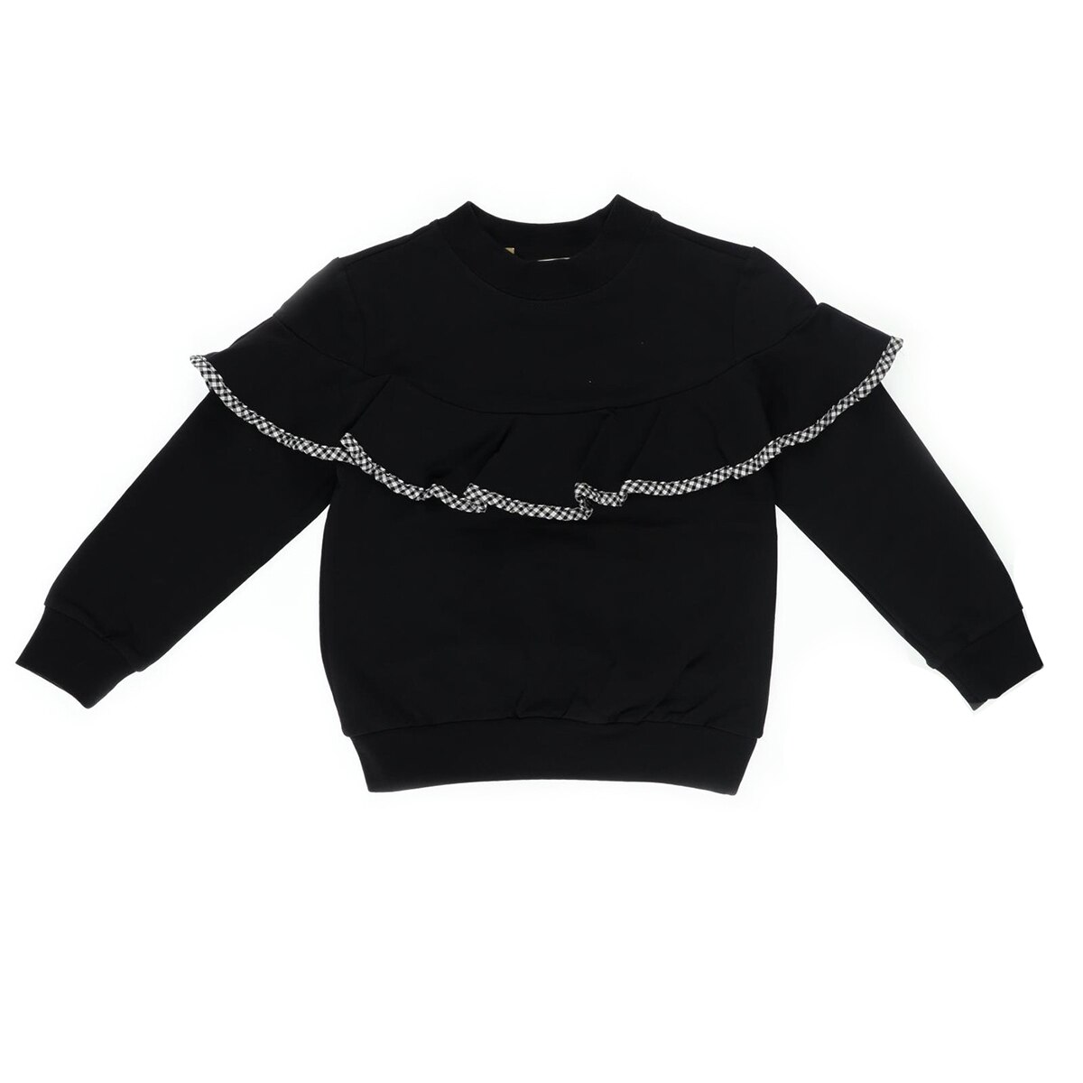 Hanorac pentru fete, culoare neagra, colectia Vichy Garden 4839