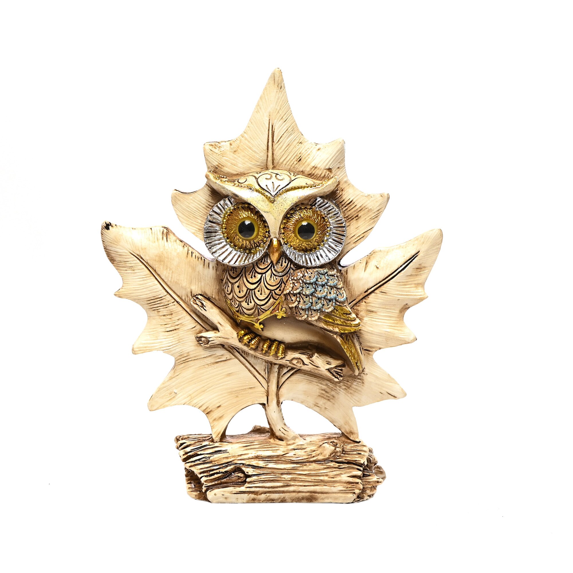 Statueta bufnita 'oachesa' I, realizata din rasina, 25 cm