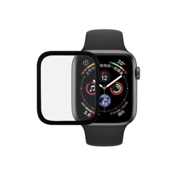 Folie de protectie Tempered Glass Ultra Smart Protection compatibil cu Apple Watch 4/5/6 SE 44mm cu rama neagra Folie de protectie Tempered Glass Ultra Smart Protection compatibil cu Apple Watch 4/5/6 SE 44mm cu rama neagra