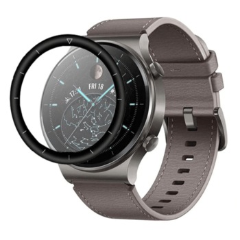 Folie de protectie Tempered Glass Ultra Smart Protection compatibil cu Huawei Watch GT 2 Pro cu rama neagra Folie de protectie Tempered Glass Ultra Smart Protection compatibil cu Huawei Watch GT 2 Pro cu rama neagra