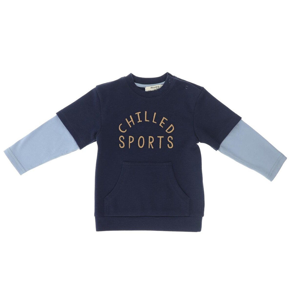 Bluza cu maneca lunga pentru baieti, culoare bleumarin, colectia Skate 4530