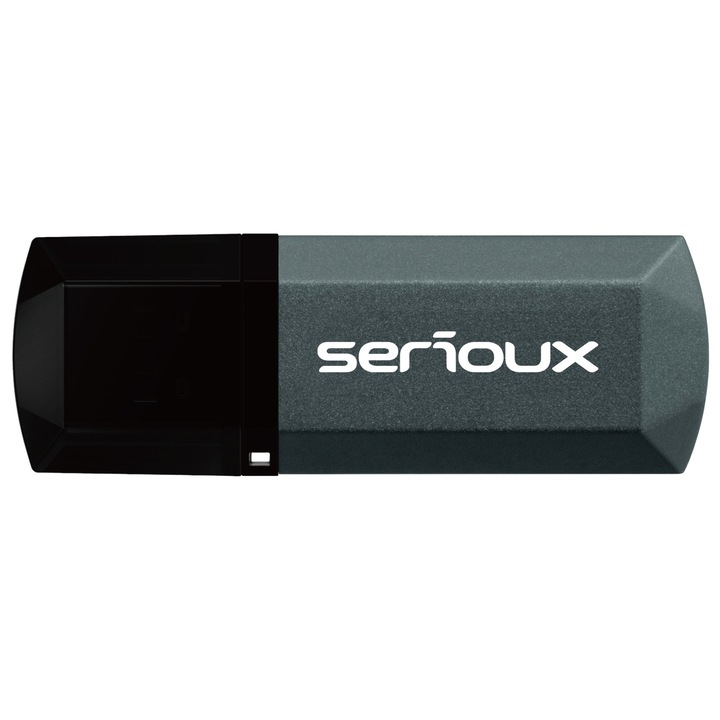 USB Flash памет Serioux DataVault V153, 64GB, USB 2.0, Черен