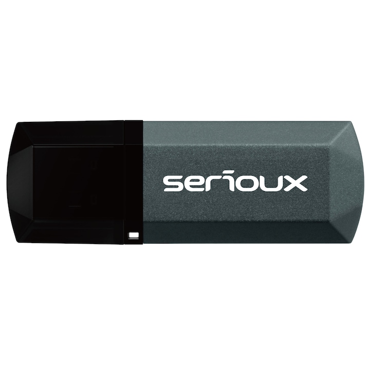Memorie USB Serioux DataVault V153, 32GB, USB 2.0, Negru