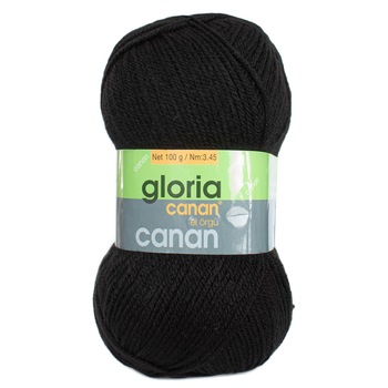 Pachet fir tricotat Gloria 45, 5 bobine, acril 100%, 500 g/pachet, culoare negru Pachet fir tricotat Gloria 45, 5 bobine, acril 100%, 500 g/pachet, culoare negru