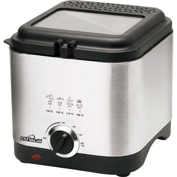 Friteuza Optimum FT 2515 X, 900 W, 0.4 kg, Argintiu