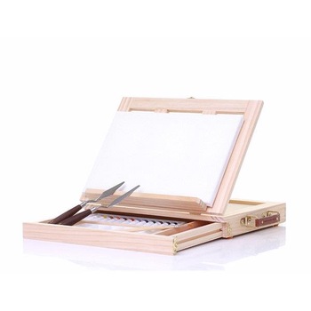 Set de arta cu sevalet Artina, Milano, 19 buc, Culoarea lemnului Set de arta cu sevalet Artina, Milano, 19 buc, Culoarea lemnului