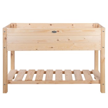 Strat inaltat pentru plante, Esschert Design, Lemn de pin si polipropilena, 118,6 x 40,6 x 78 cm L, Maro deschis Strat inaltat pentru plante, Esschert Design, Lemn de pin si polipropilena, 118,6 x 40,6 x 78 cm L, Maro deschis