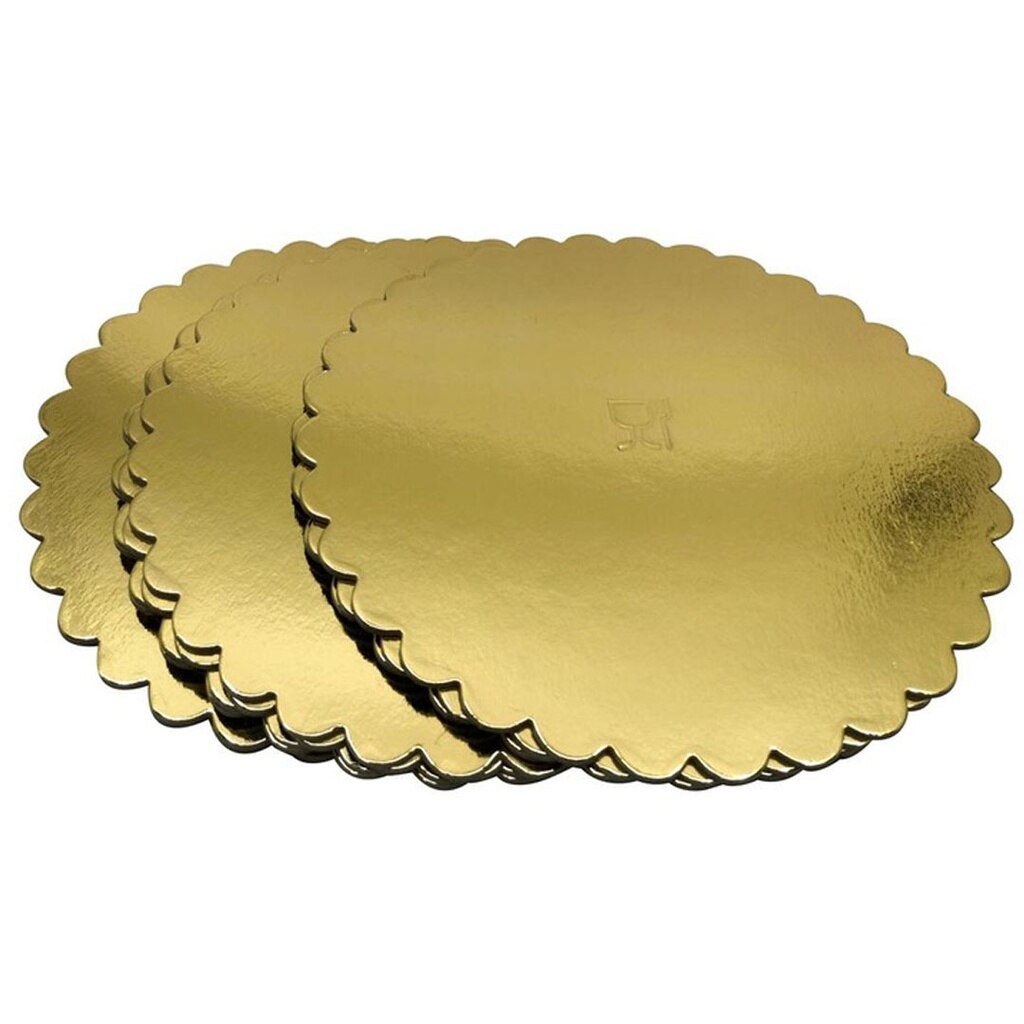 Disc Festonat, auriu, pentru tort, 30cm