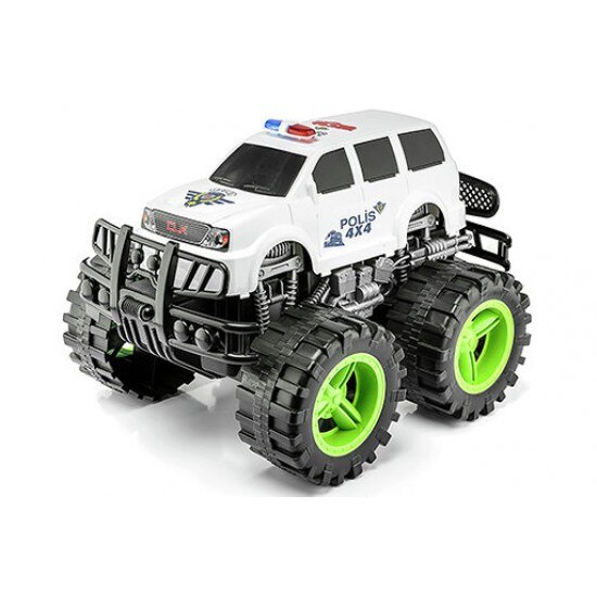 Masinuta Jumbo Monster Police ,dimensiune 45,7 x 36,9 x 29,5 cm,alb