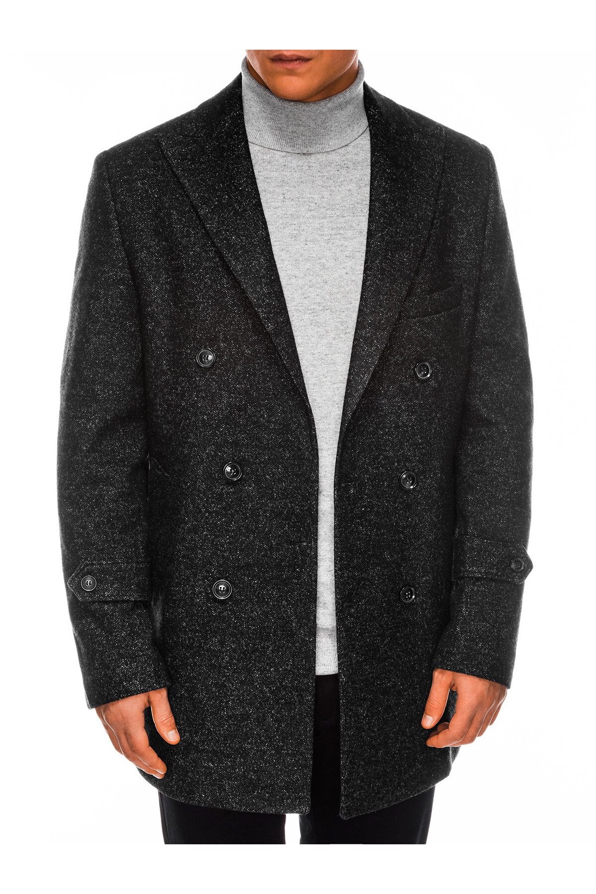 Palton barbati C429 - negru, Negru