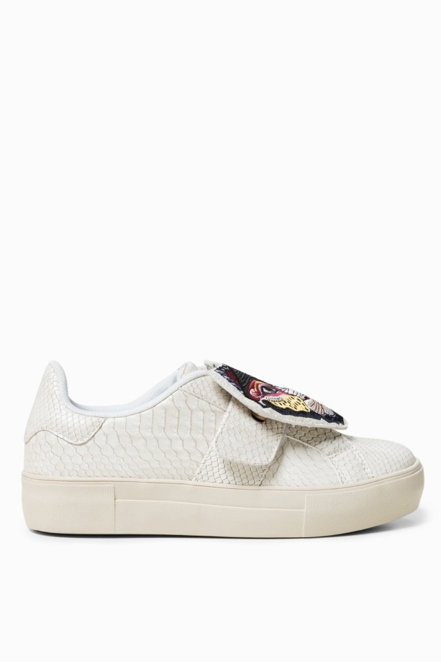 Tenisi Desigual Star Vel Animal, Alb/Gri, 39