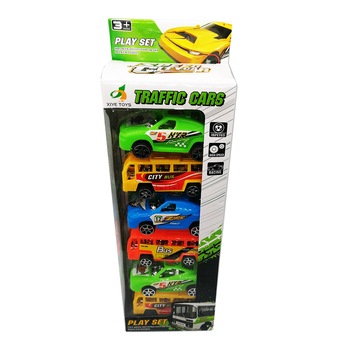 Set 6 vehicule City Traffic Cars, din plastic, 8cm, Vision® Set 6 vehicule City Traffic Cars, din plastic, 8cm, Vision®