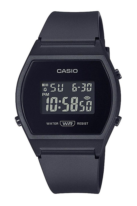 Casio, Електронен часовник с каишка от смола, Черен