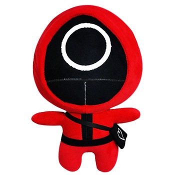 Figurina de Plus Squid Game Zenuk® - Jocul Calamarului, Soldatul Cerc, 23 cm, Rosu Figurina de Plus Squid Game Zenuk® - Jocul Calamarului, Soldatul Cerc, 23 cm, Rosu