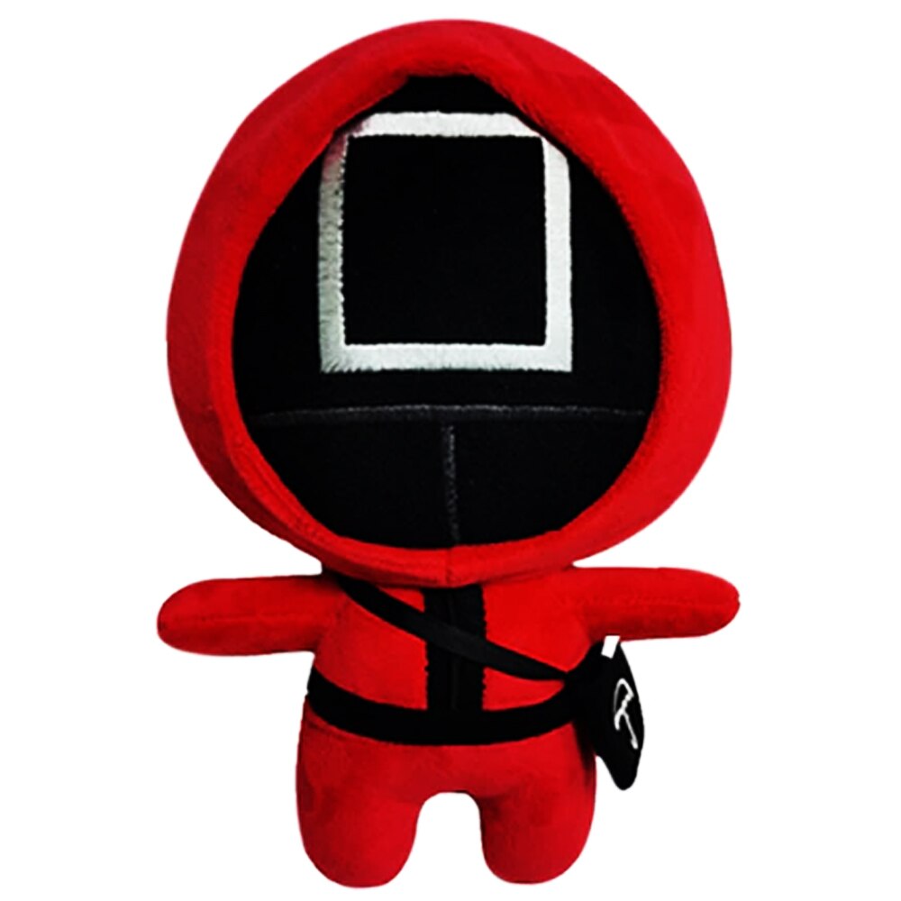 Figurina de Plus Squid Game Zenuk® - Jocul Calamarului, Soldatul Patrat, 23 cm, Rosu