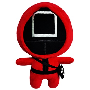 Figurina de Plus Squid Game Zenuk® - Jocul Calamarului, Soldatul Patrat, 23 cm, Rosu Figurina de Plus Squid Game Zenuk® - Jocul Calamarului, Soldatul Patrat, 23 cm, Rosu