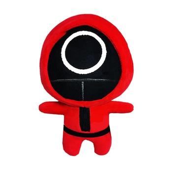 Figurina de Plus Squid Game Zenuk® - Jocul Calamarului, Soldatul Cerc, 13 cm, Rosu Figurina de Plus Squid Game Zenuk® - Jocul Calamarului, Soldatul Cerc, 13 cm, Rosu
