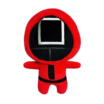 Figurina de Plus Squid Game Zenuk® - Jocul Calamarului, Soldatul Patrat, 13 cm, Rosu Figurina de Plus Squid Game Zenuk® - Jocul Calamarului, Soldatul Patrat, 13 cm, Rosu