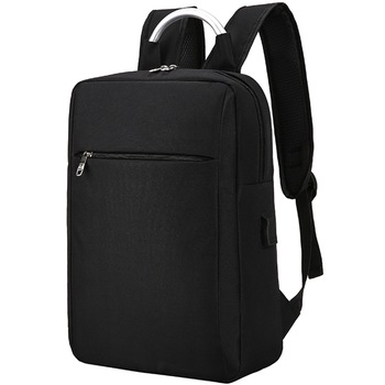 Quasar & Co. - Férfi hátizsák Smart laptop, USB, vékony, 42 x 30 x 12 cm, Fekete