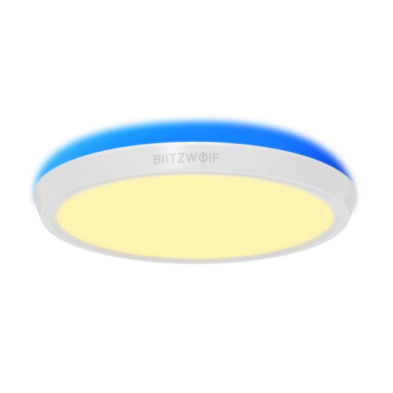 Plafoniera LED Smart BlitzWolf BW-CLT1, RGB, Control vocal si prin aplicatie, 2200lm, WiFi, Alb