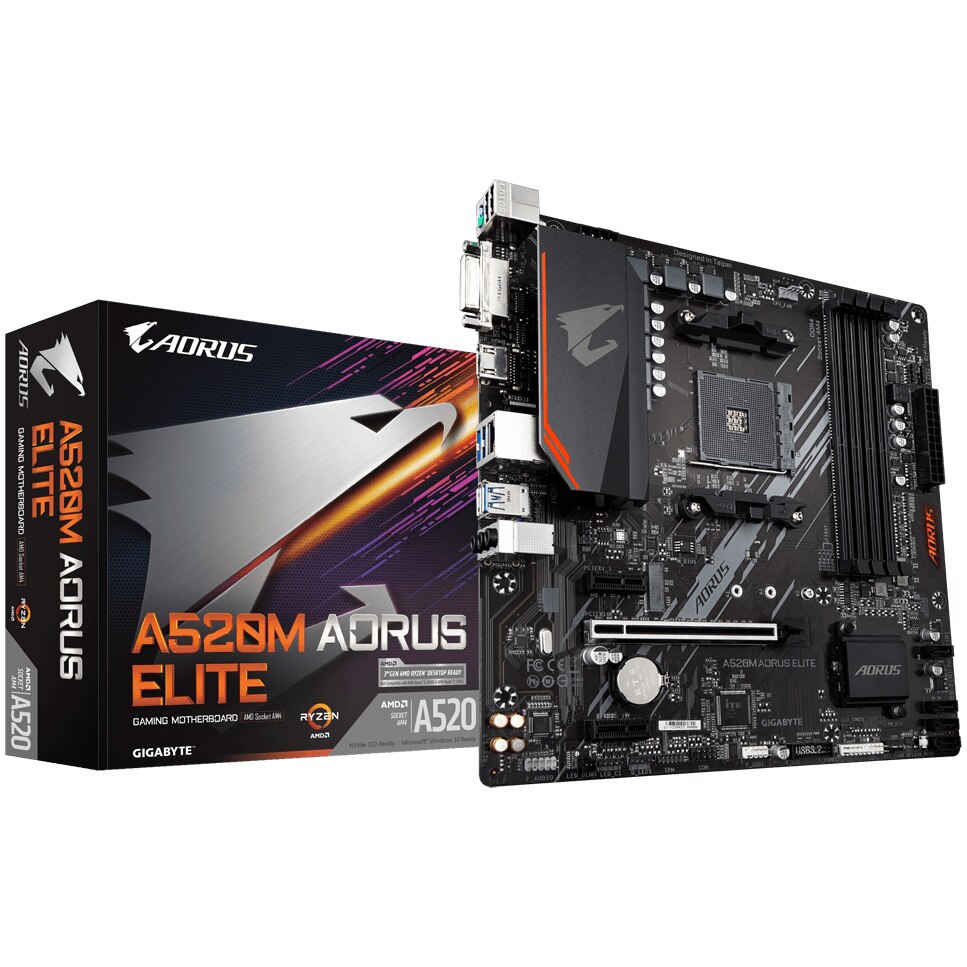 Placa de baza Gigabyte A520M AORUS ELITE, Socket AM4