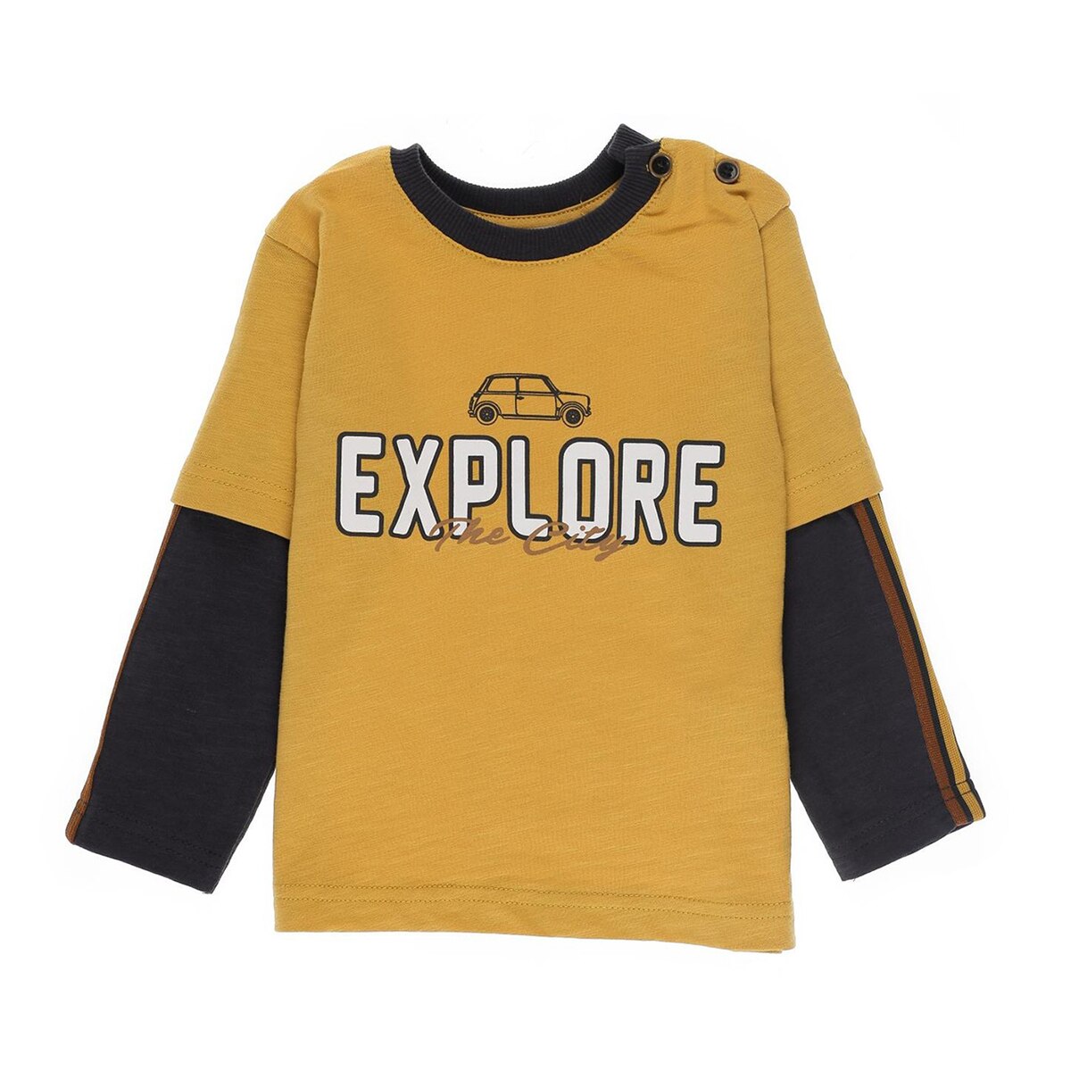 Bluza pentru baieti, culoare mustar, colectia Explore The City 4414