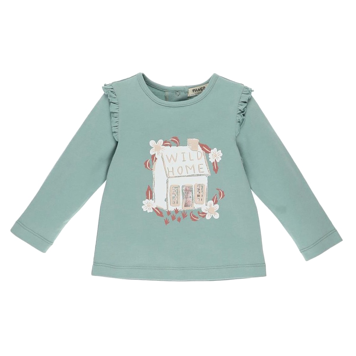 Bluza cu maneca lunga pentru fete, culoare verde, colectia Wild Flower 4444