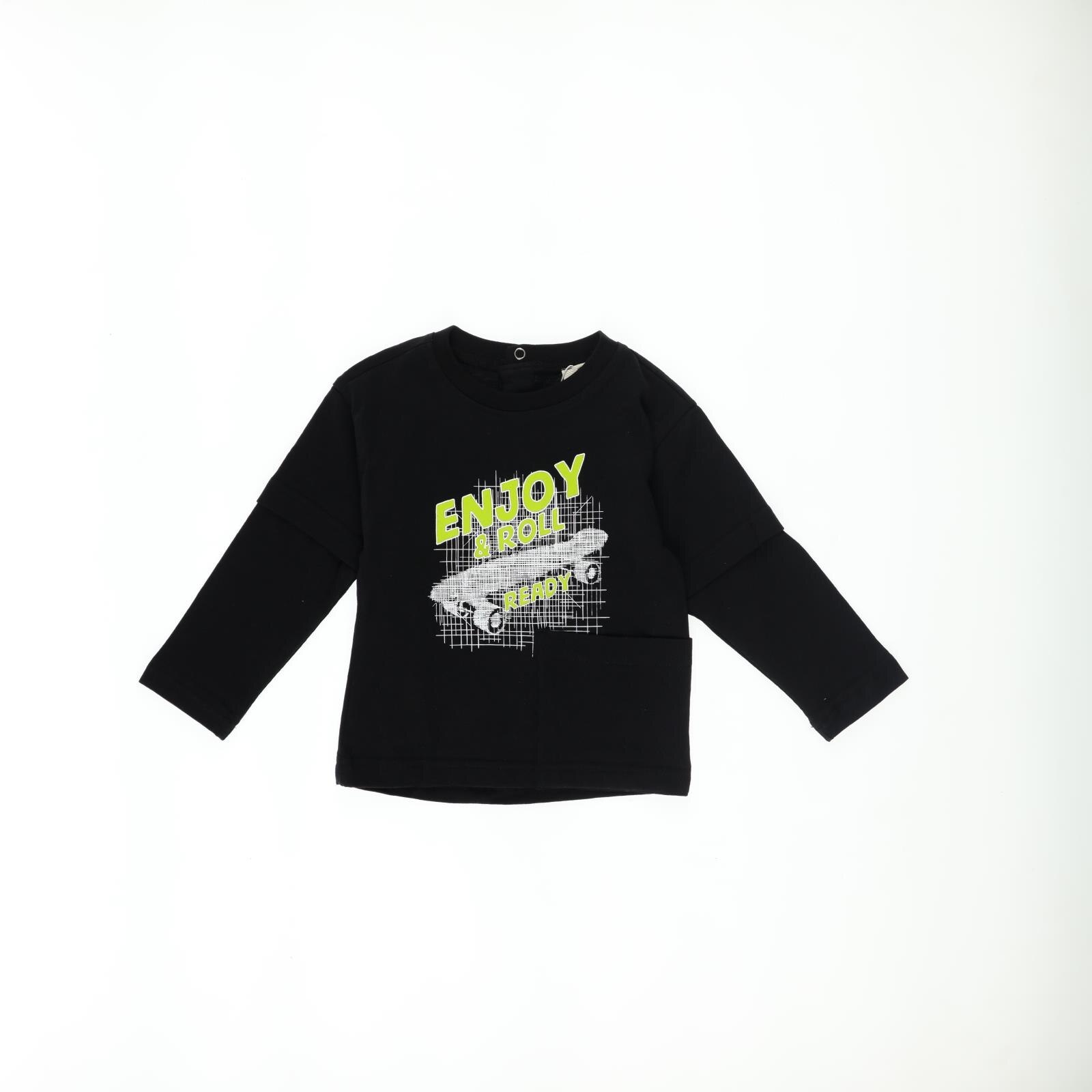 Bluza cu maneca lunga pentru baieti, culoare neagra, colectia Enjoy&Roll 4434
